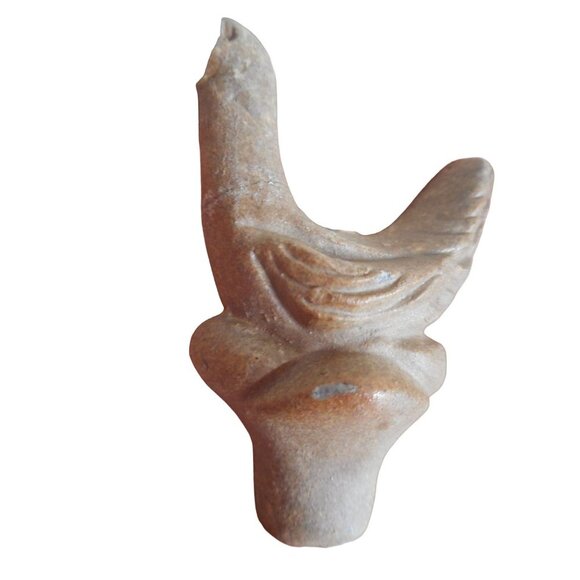 Vintage 1985 Flat Earth Pottery Duck Wick Topper Oil Lamp Vase Artist Signed - Picture 7 of 11